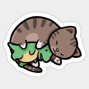 Cat with T-Rex, Dino, Dinosaur Sticker